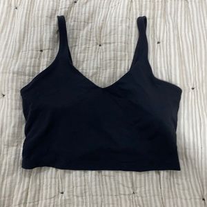 Lululemon black crop tank bra